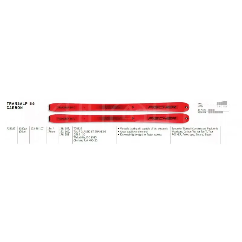 Pack de travesía TRANSALP 86 CARBON Fischer + SPEED TURN Dynafit