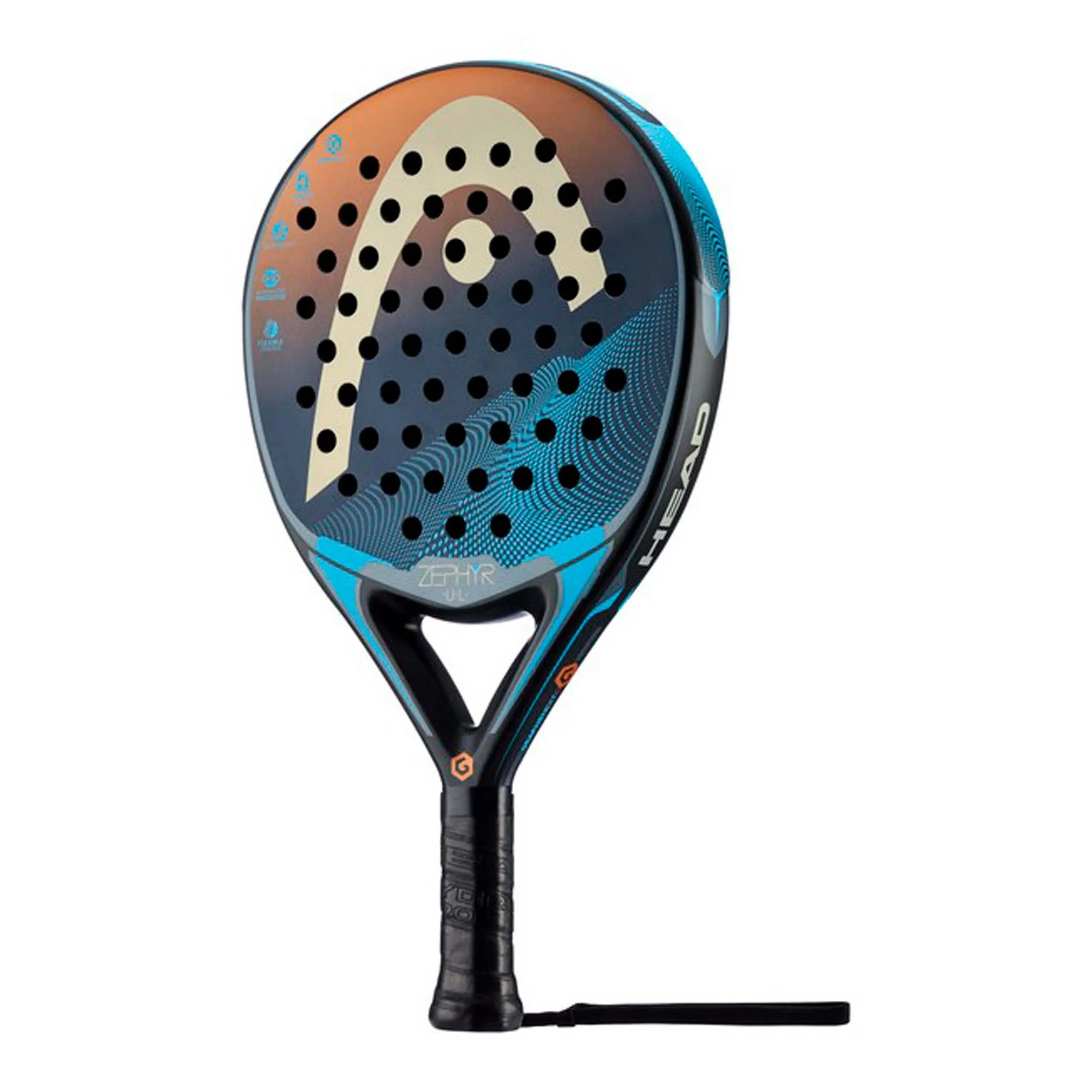 Pala Pádel Head Graphene XT Zephyr UL Negra/Celeste