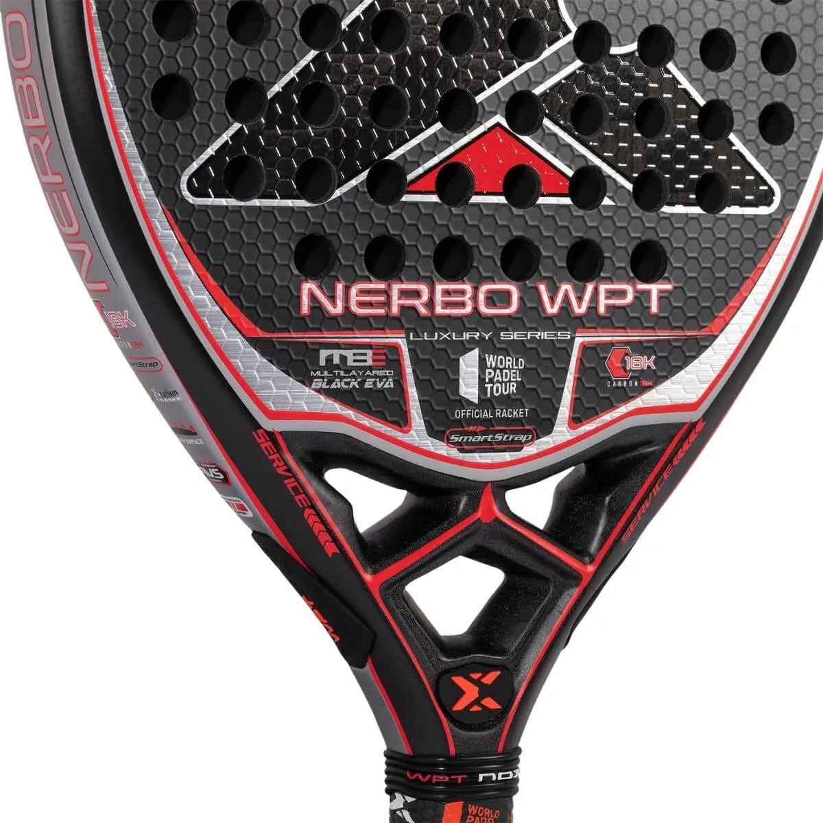Pala Pádel Nox Nerbo Wpt Luxury Series Negra/Roja 2022 