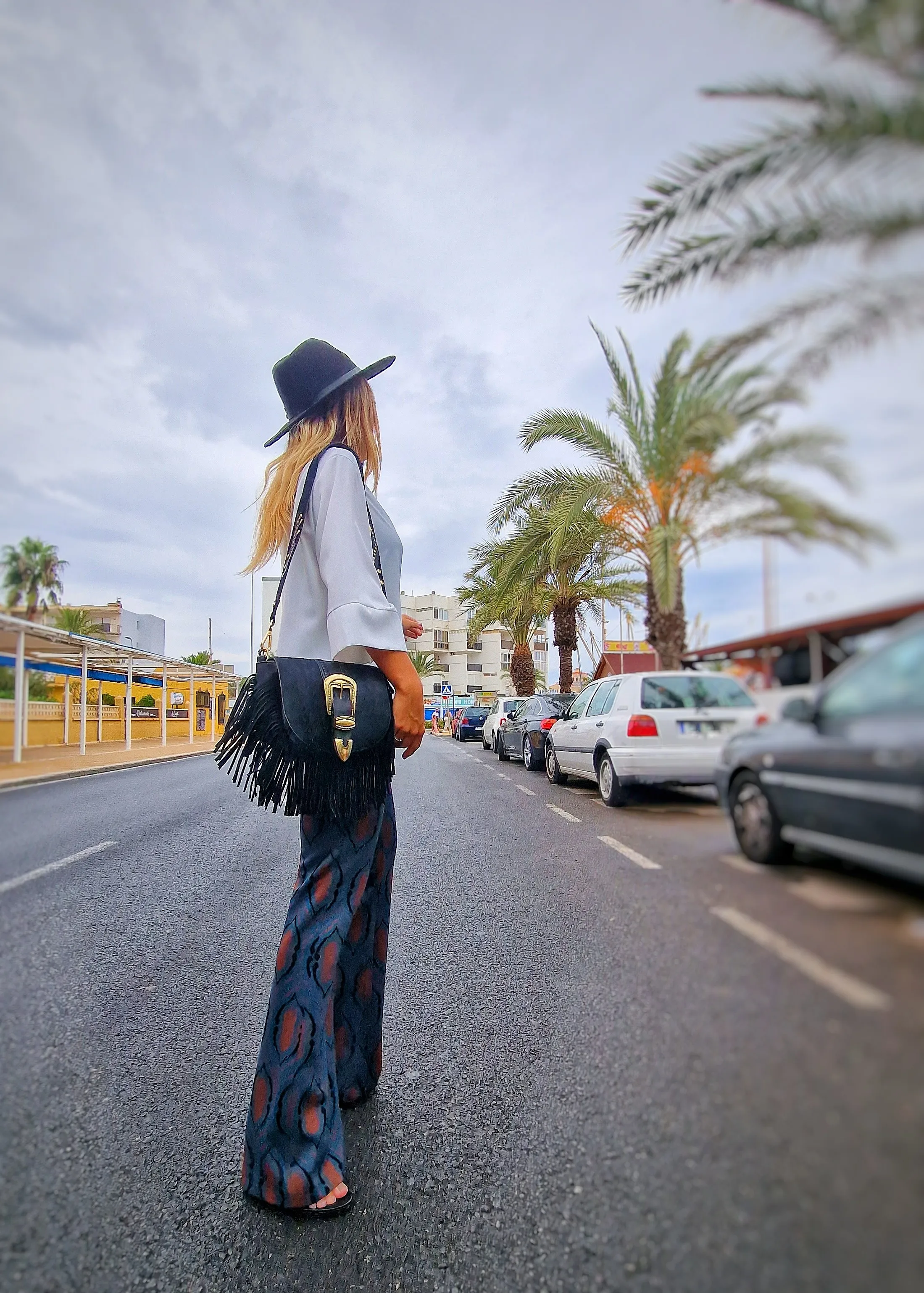 Pantalón punto estampado