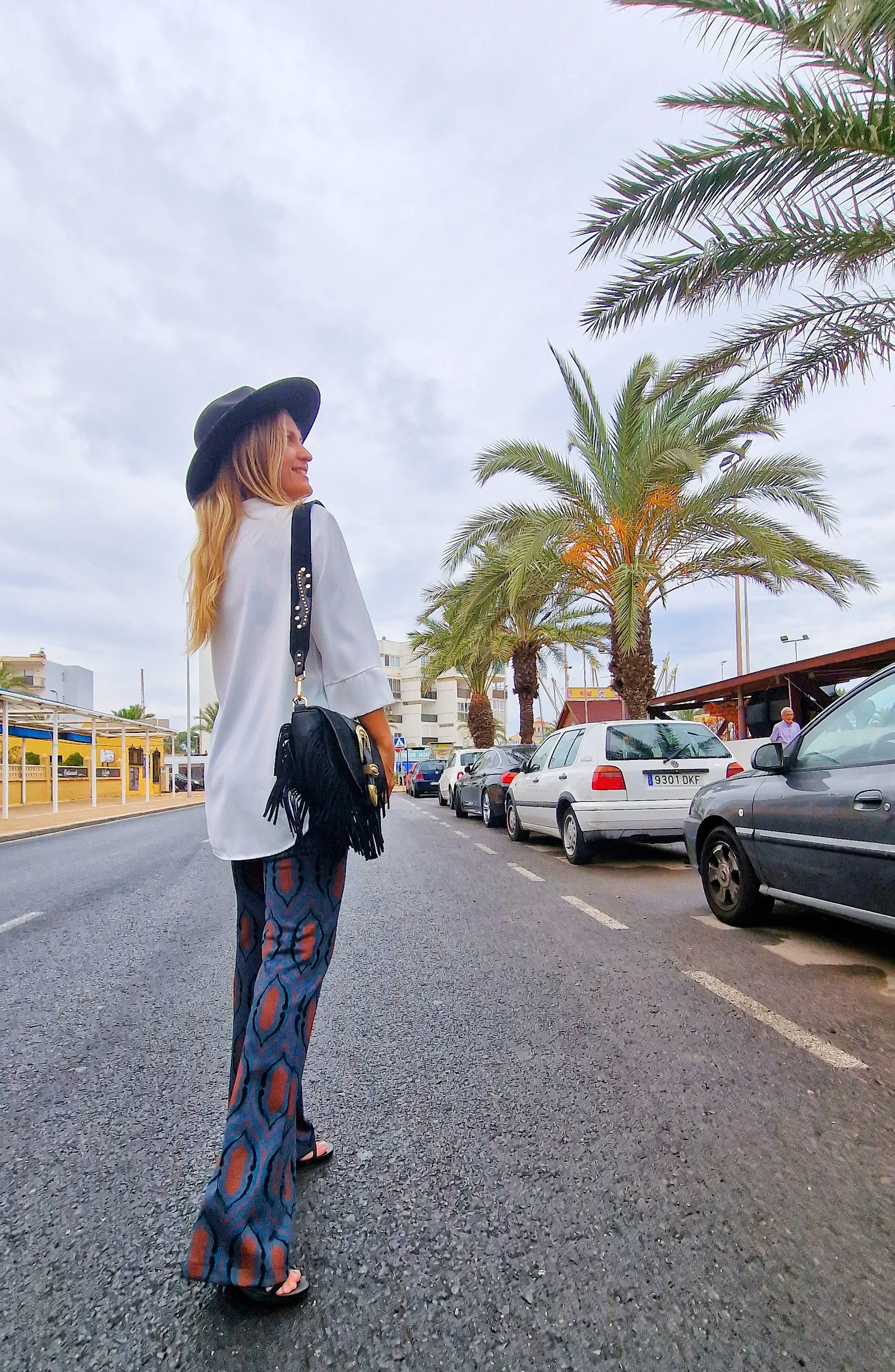 Pantalón punto estampado