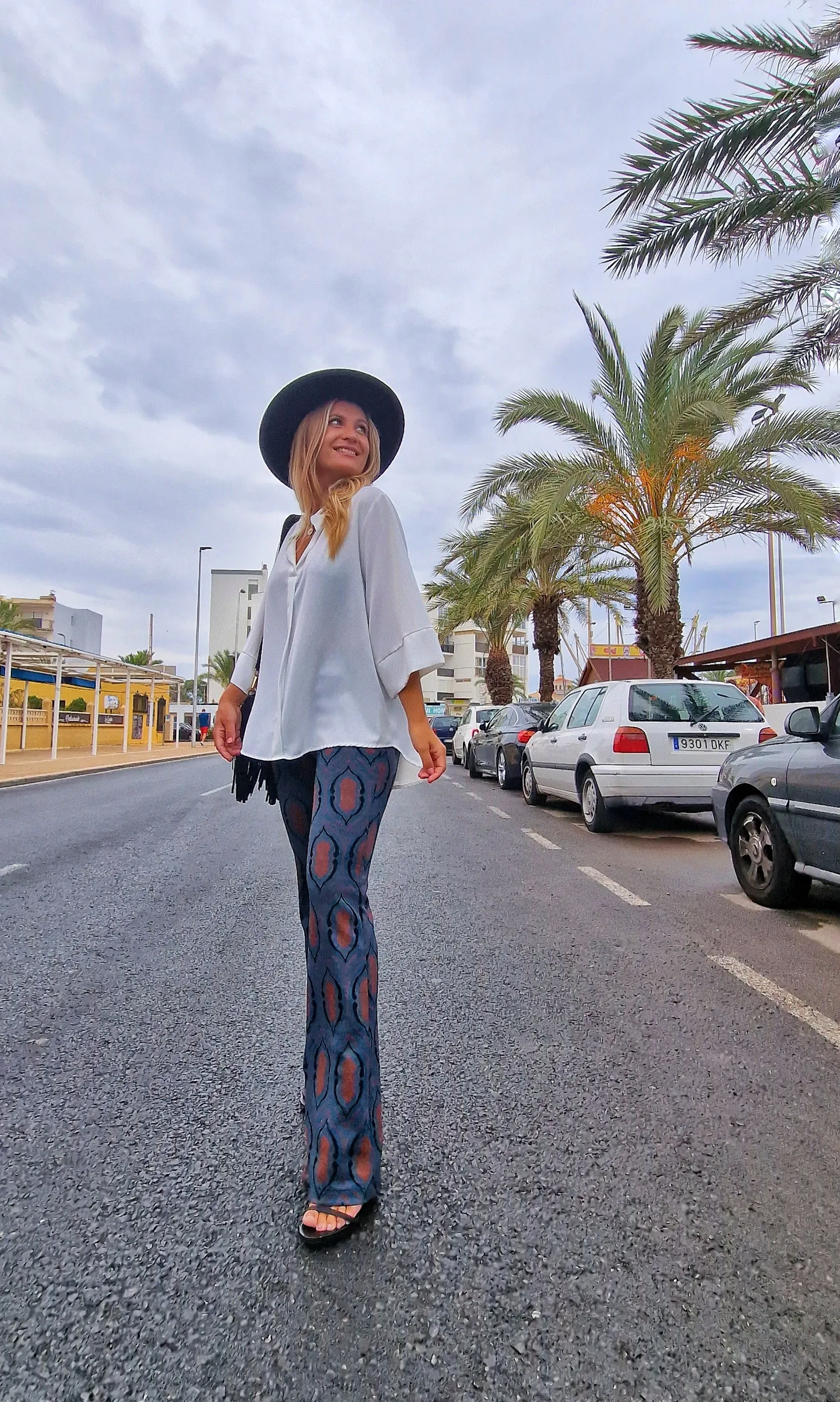 Pantalón punto estampado