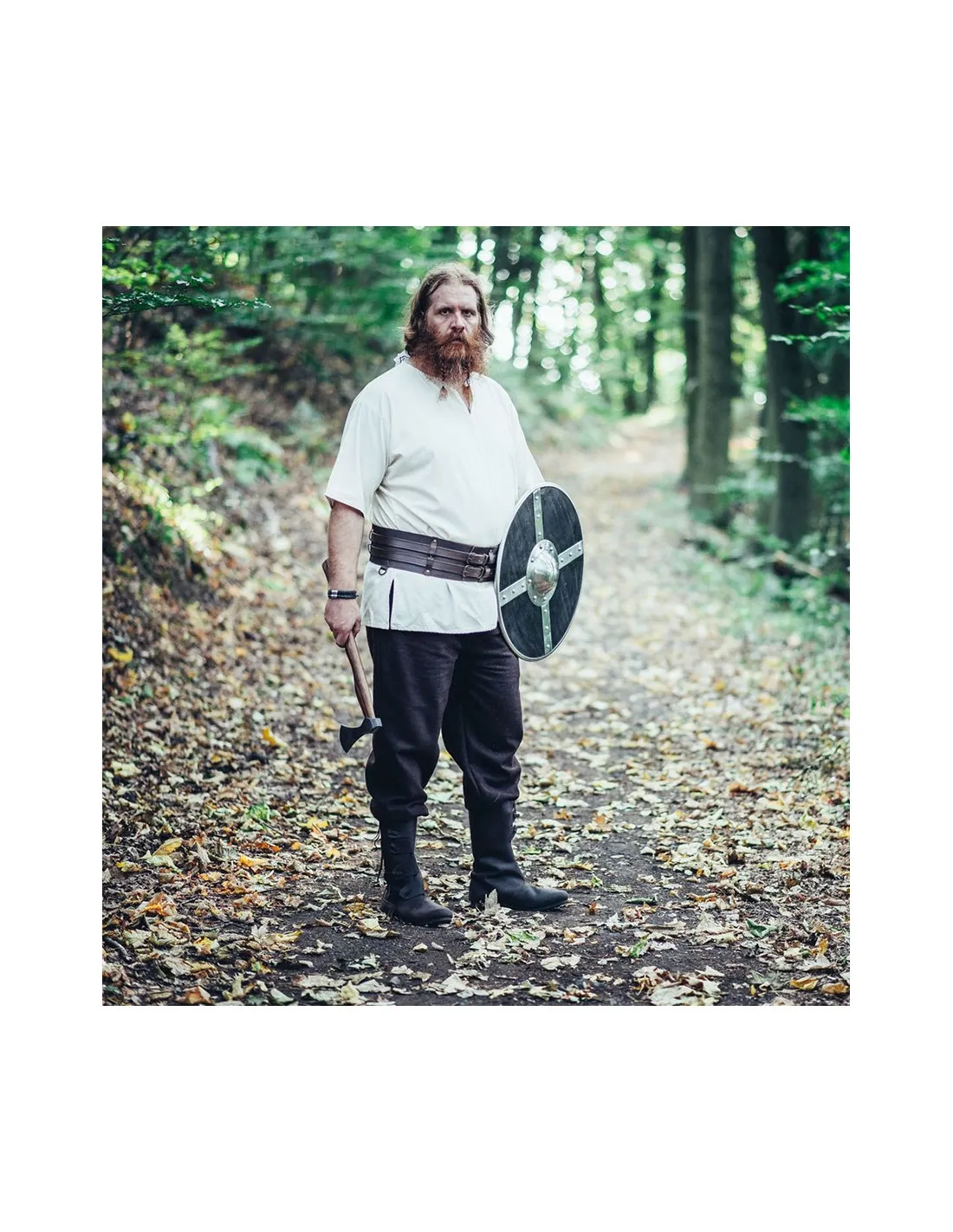 Pantalón Vikingo en lana modelo Harald, marrón