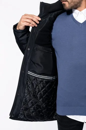 Parka con capucha desmontable