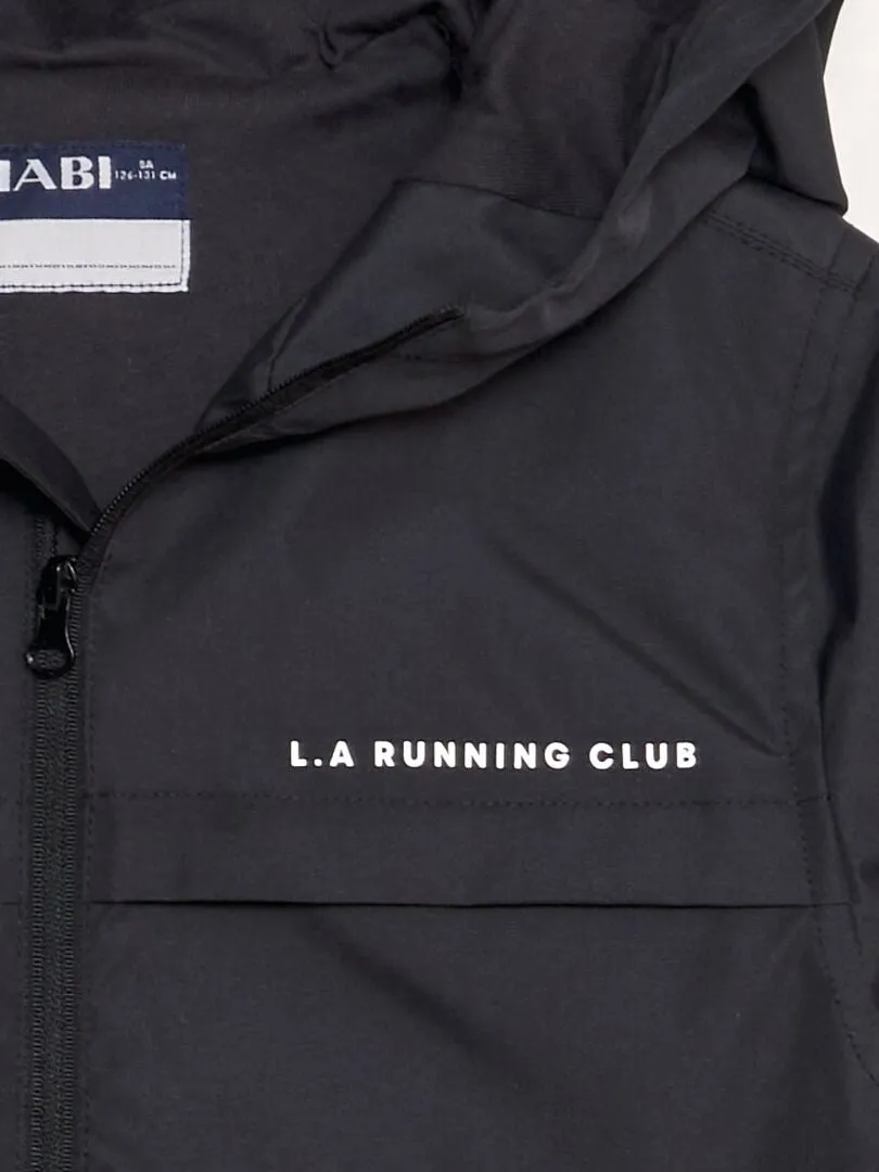 PARKA IMPERMEABLE CON CAPUCHA  NEGRO