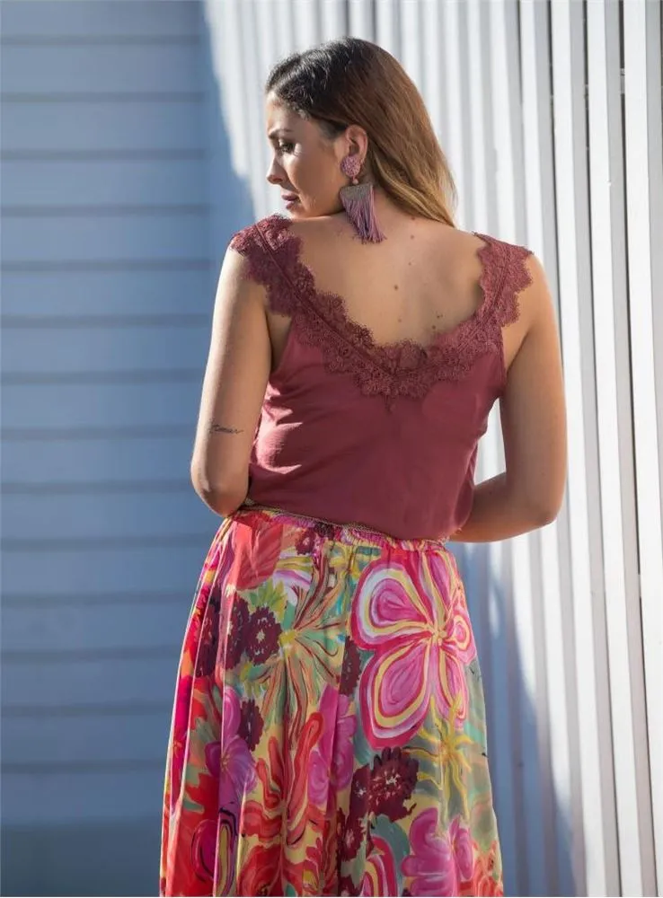 PF0085A FALDA ESTAMPADA SUNSET & MOON