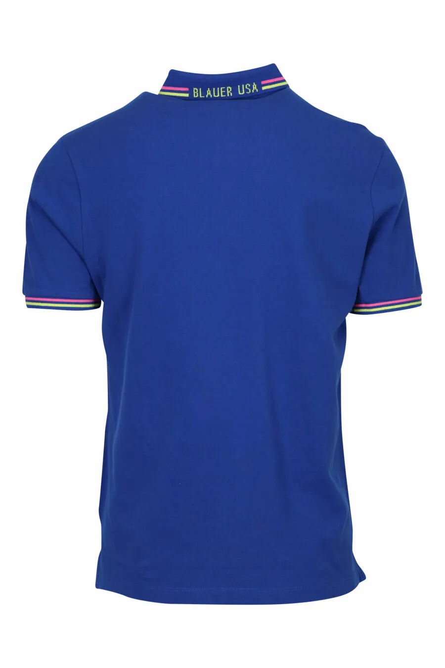 Polo azul con minilogo escudo