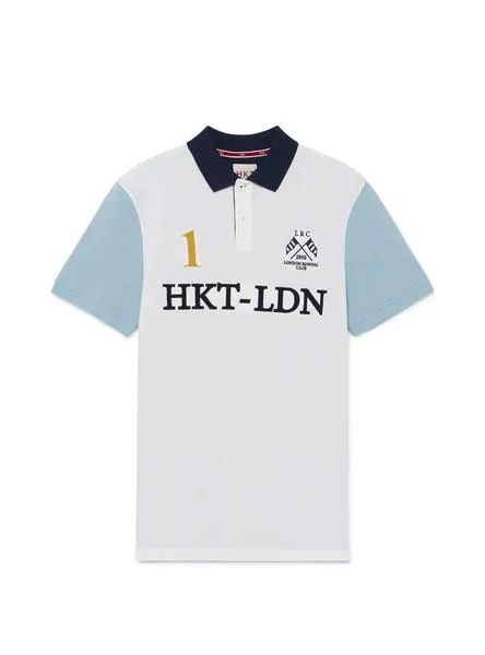 polo hackett logo blanco para hombre