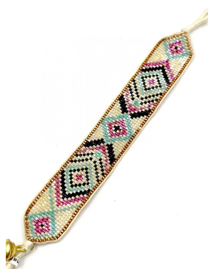 PULSERAS MIJUKI DE MUJER CON DIBUJOS INDIOS NAVAJOS AMERICANOS