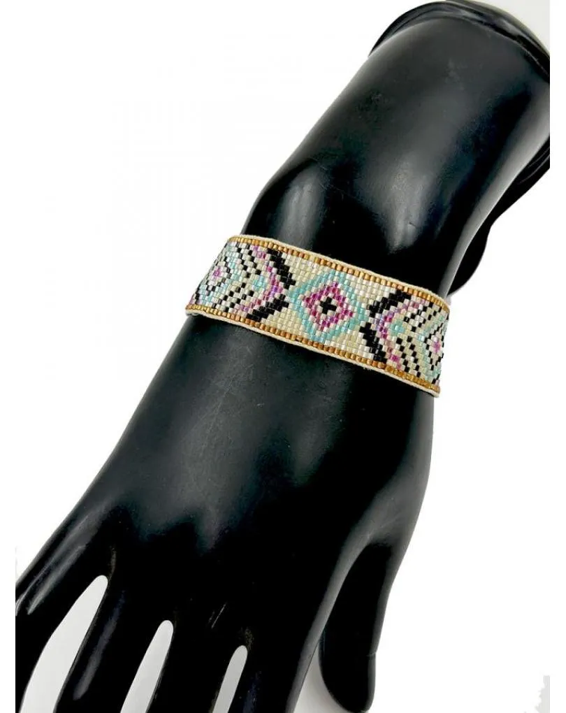 PULSERAS MIJUKI DE MUJER CON DIBUJOS INDIOS NAVAJOS AMERICANOS