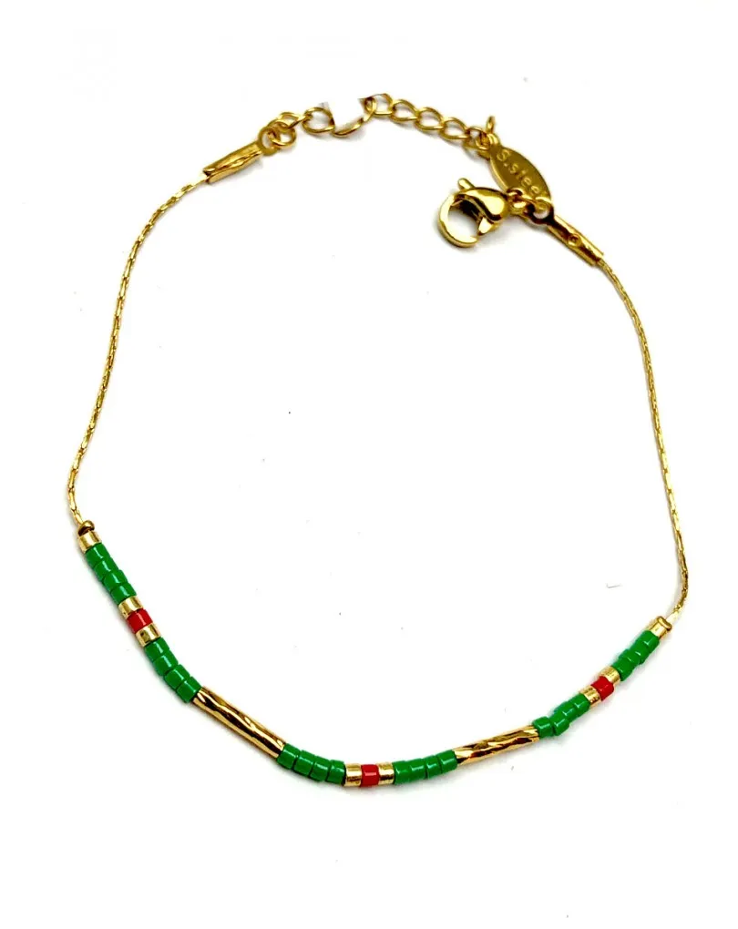 PULSERAS MUJER FINAS CON PIEDRAS VERDE ESMERALDA, JARDIN DEL DESEO
