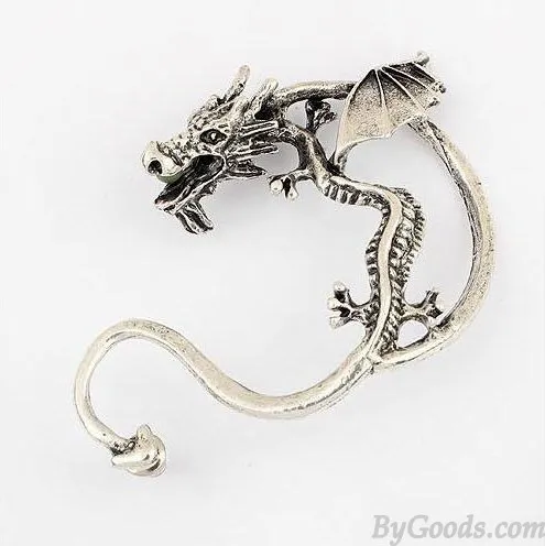 Punk Retro Dragon Shaped  Earring Clips