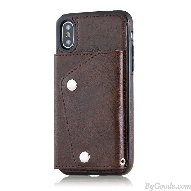 RETRO MULTIFUNCTIONS HATTERRESISTANT MOBILE PHONE CASE SUPPORT CARD IPHONEX CASES