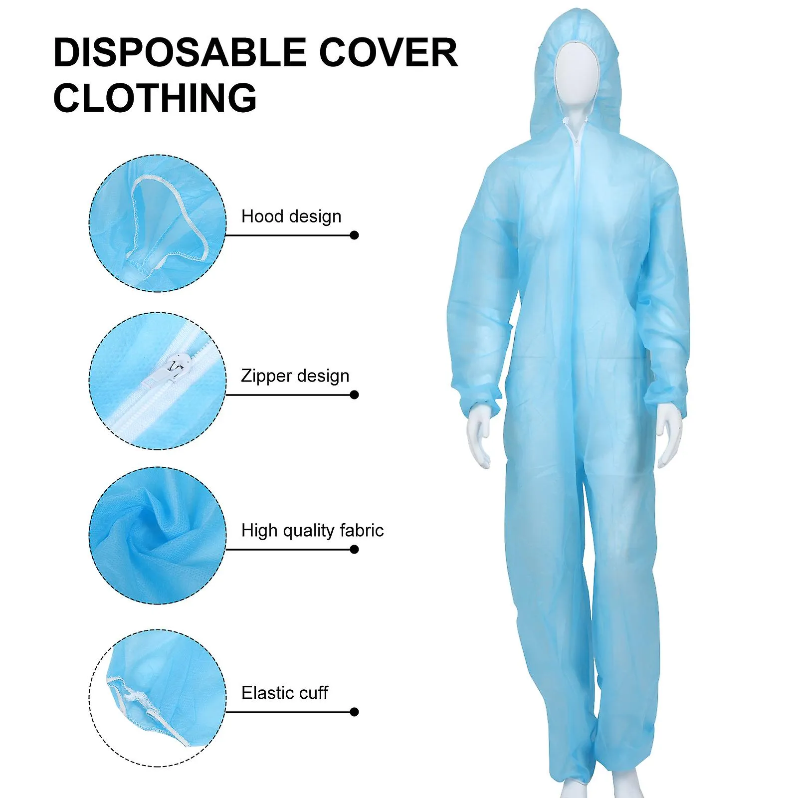 SECURITY PROTECTION CLOTHES COVERALL DUSTPROOF CLOTHING PROTECTIVE COVERALL