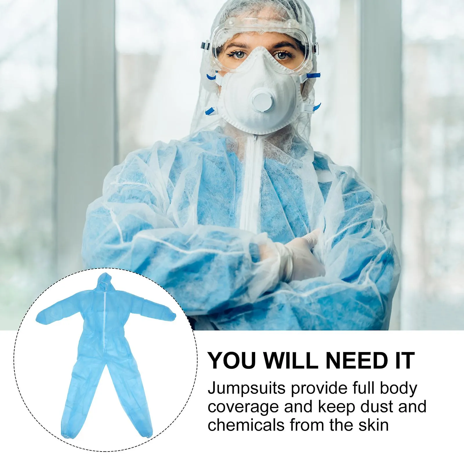 SECURITY PROTECTION CLOTHES COVERALL DUSTPROOF CLOTHING PROTECTIVE COVERALL