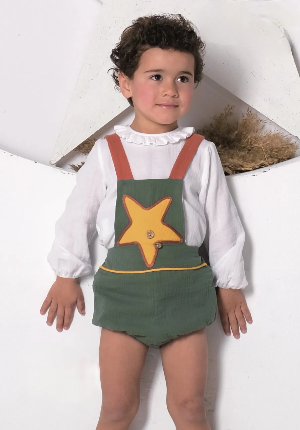 Set for boy Squirrel Collection dungarees and shirt