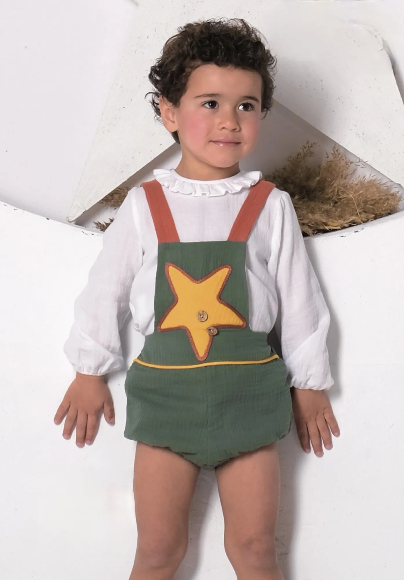 Set for boy Squirrel Collection dungarees and shirt