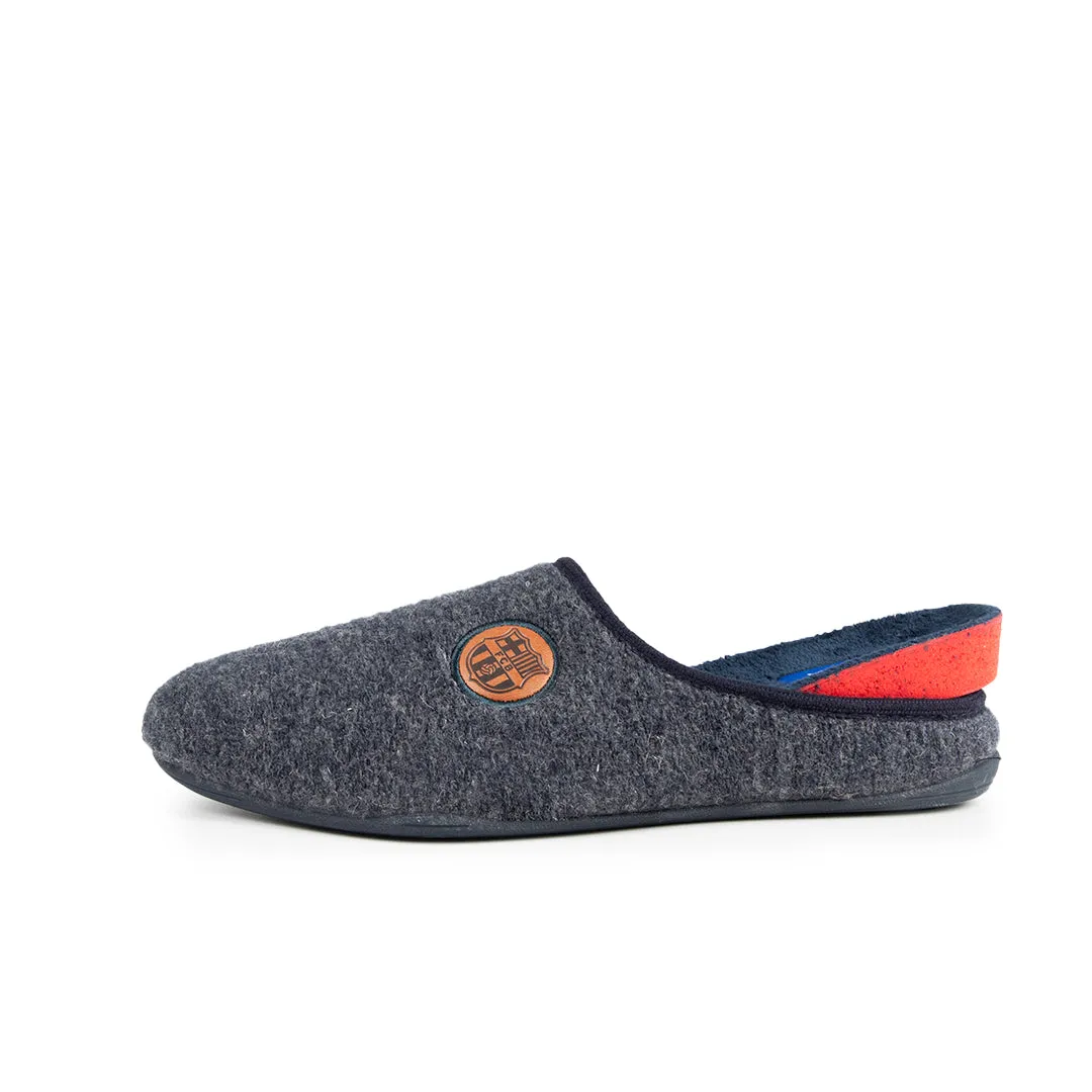 Slippers FC Barcelona Azul Escudo Marrón