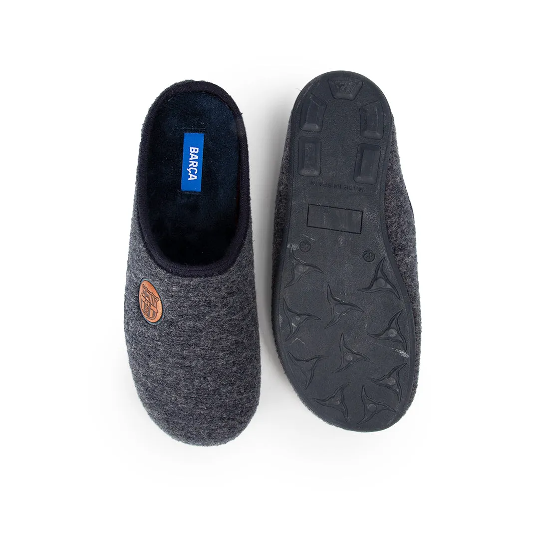 Slippers FC Barcelona Azul Escudo Marrón