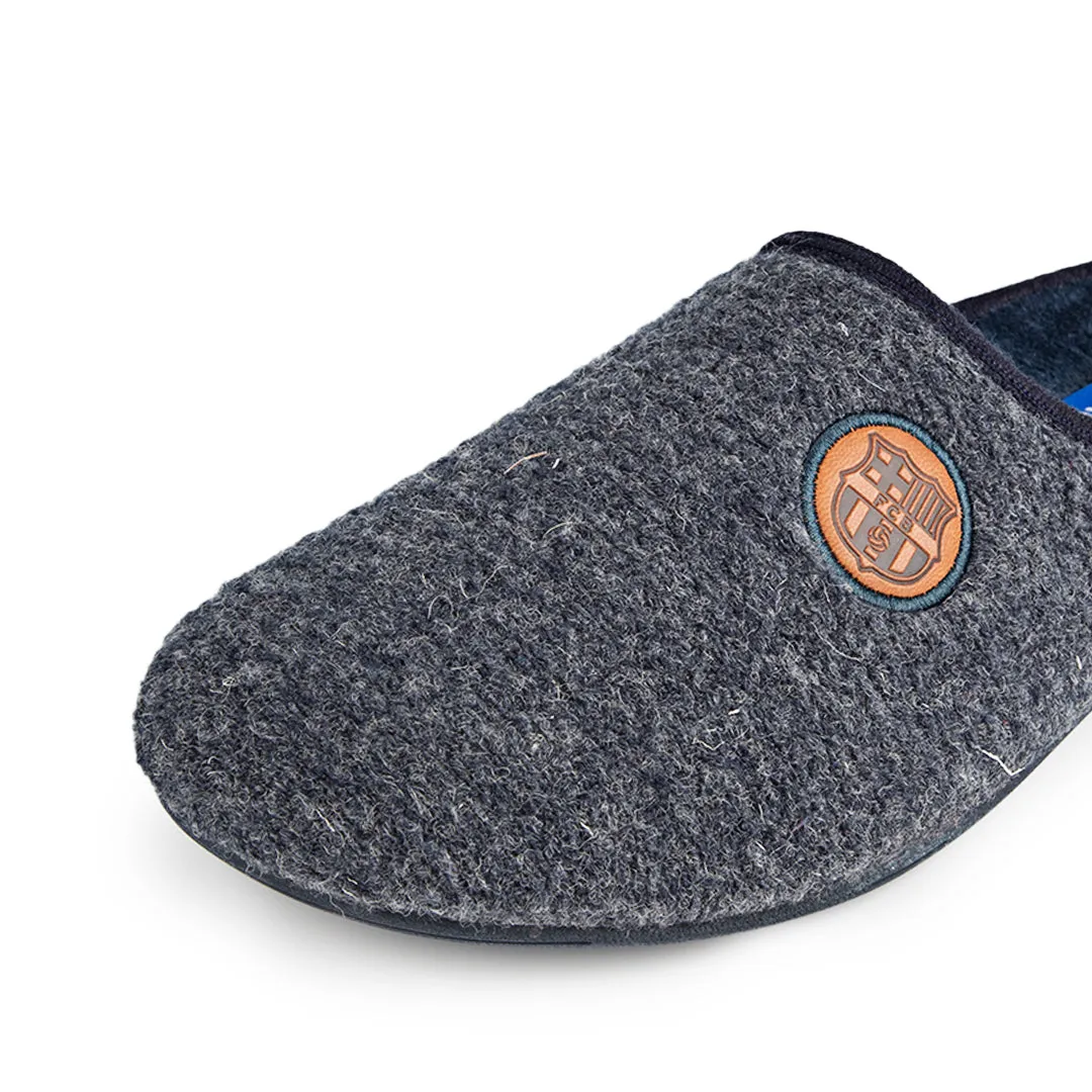 Slippers FC Barcelona Azul Escudo Marrón