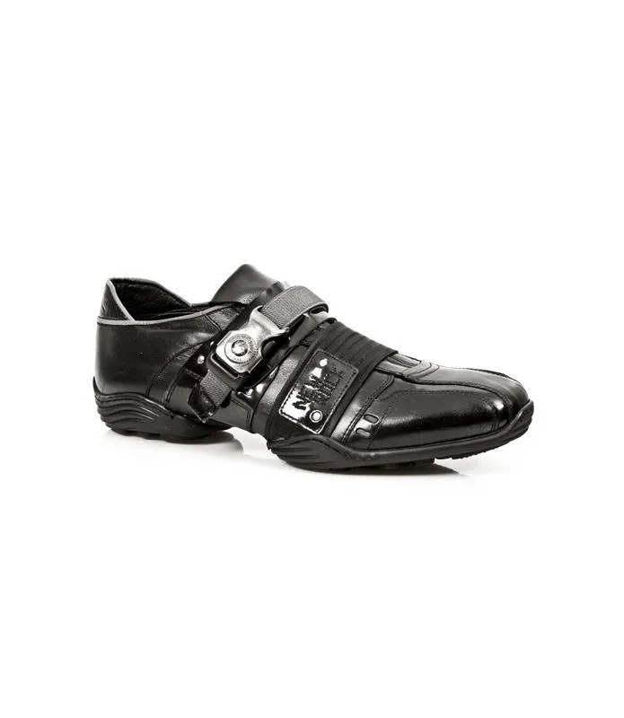 SNEAKERS ZAPATO CASUAL HOMBRE URBANA NEGRO PIEL NEW ROCK ORIGINALM.8147S1