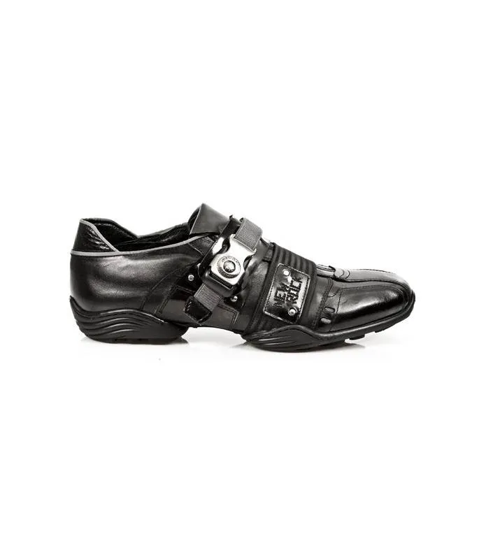 SNEAKERS ZAPATO CASUAL HOMBRE URBANA NEGRO PIEL NEW ROCK ORIGINALM.8147S1