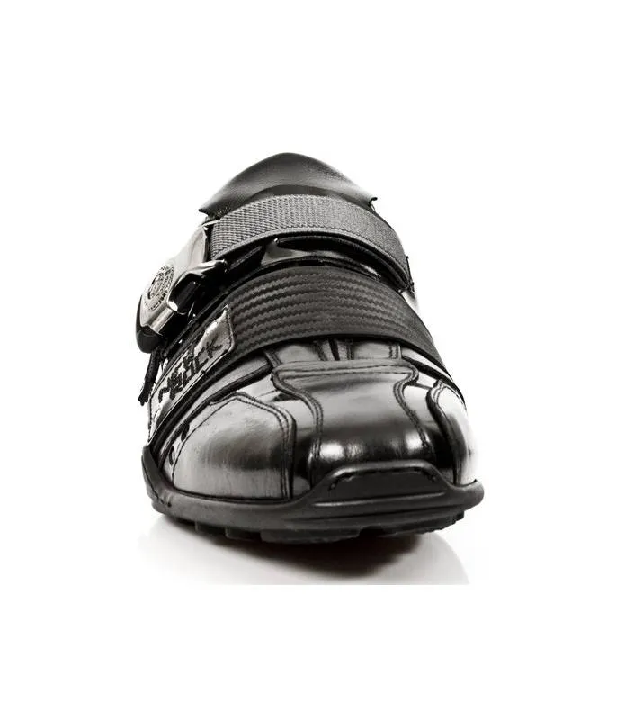 SNEAKERS ZAPATO CASUAL HOMBRE URBANA NEGRO PIEL NEW ROCK ORIGINALM.8147S1
