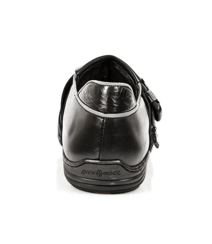 SNEAKERS ZAPATO CASUAL HOMBRE URBANA NEGRO PIEL NEW ROCK ORIGINALM.8147S1