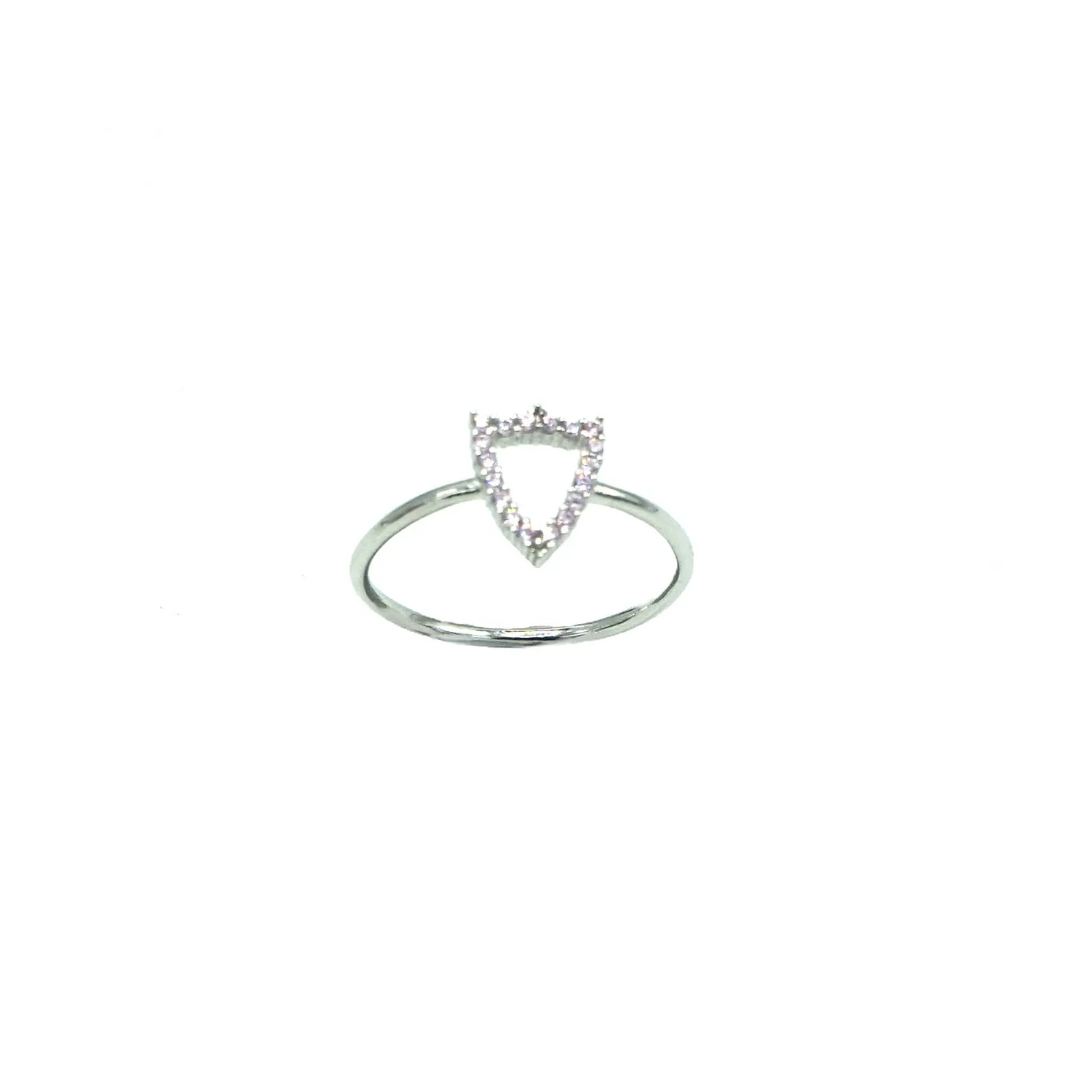 Sortija plata escudo circonitas