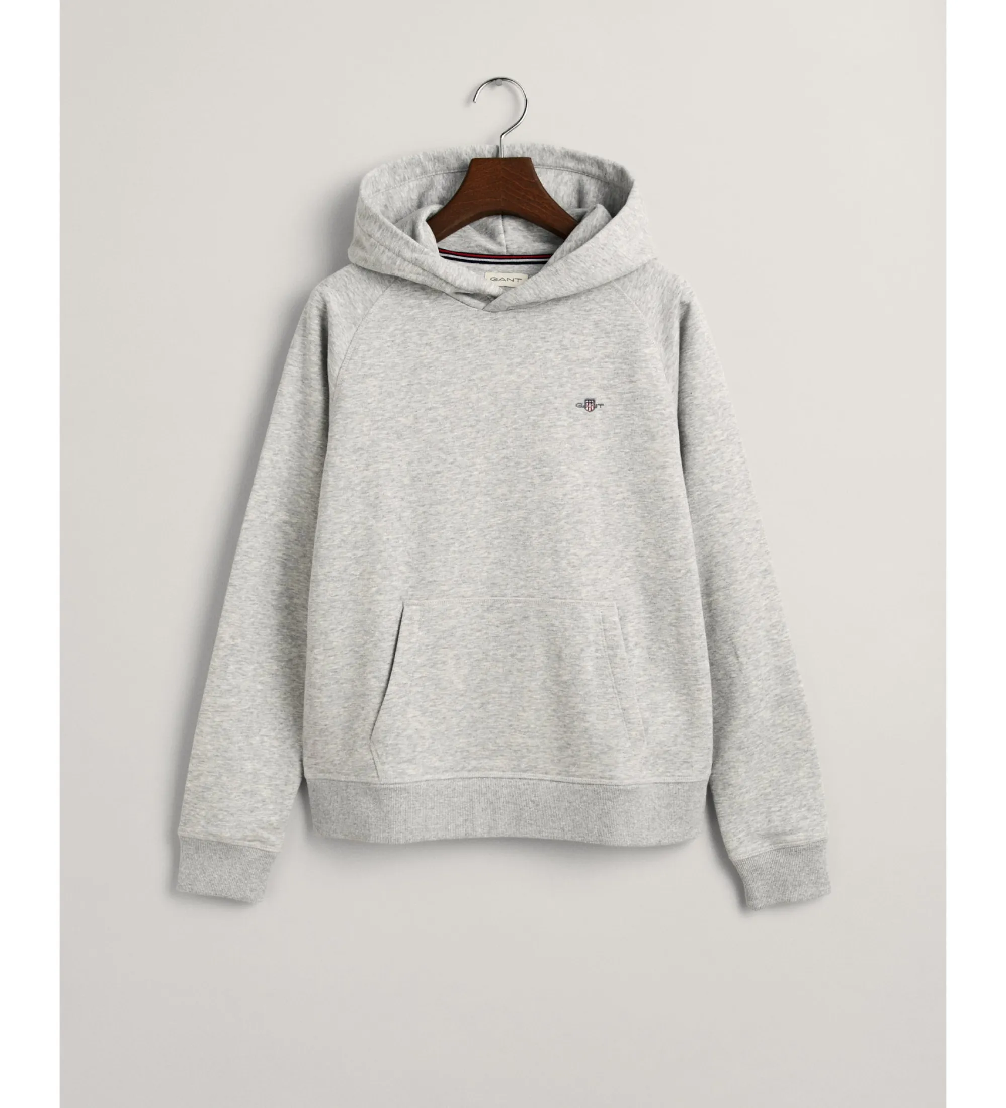 Sudadera con capucha y escudo gris