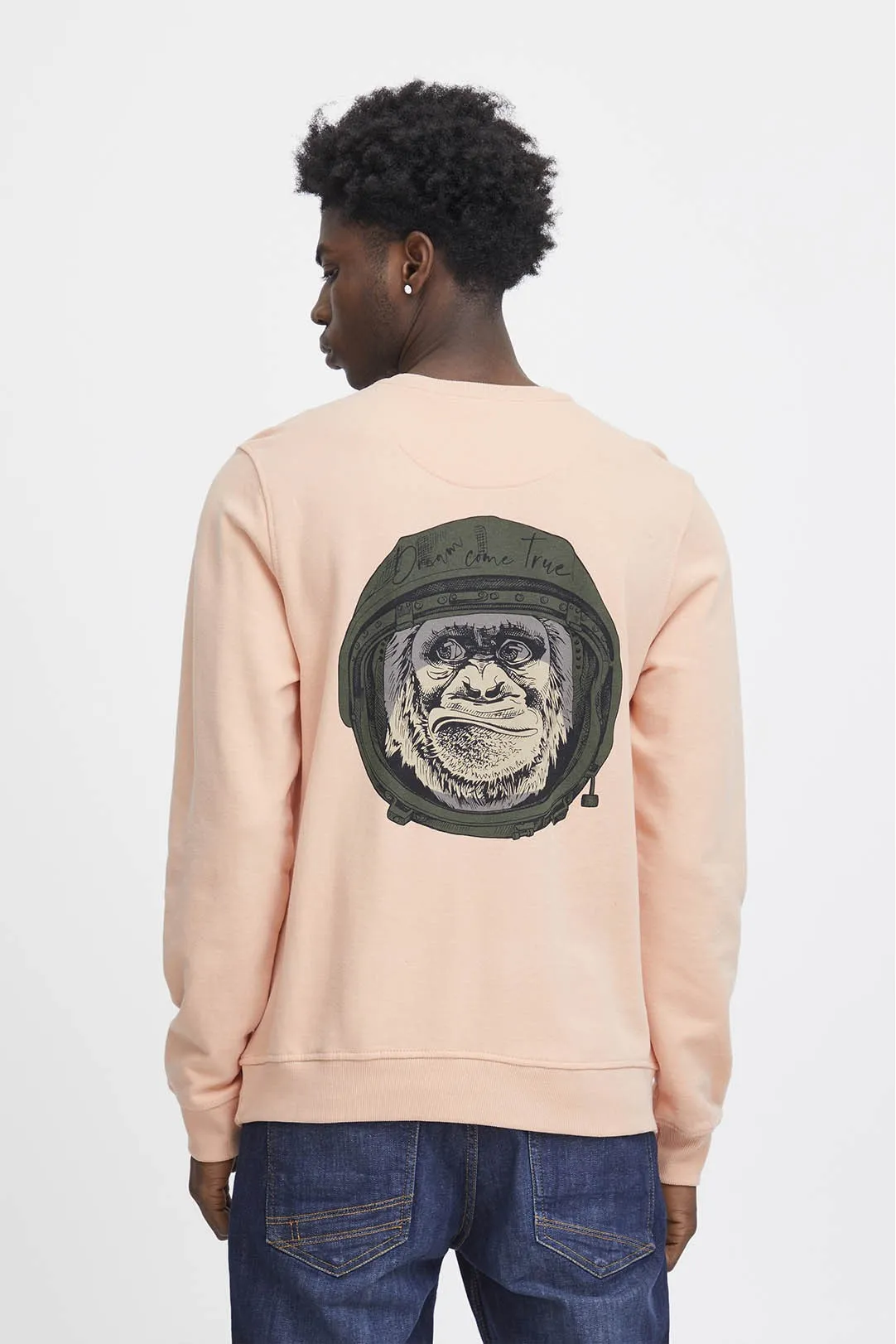 SUDADERA HOMBRE MONO ROSA