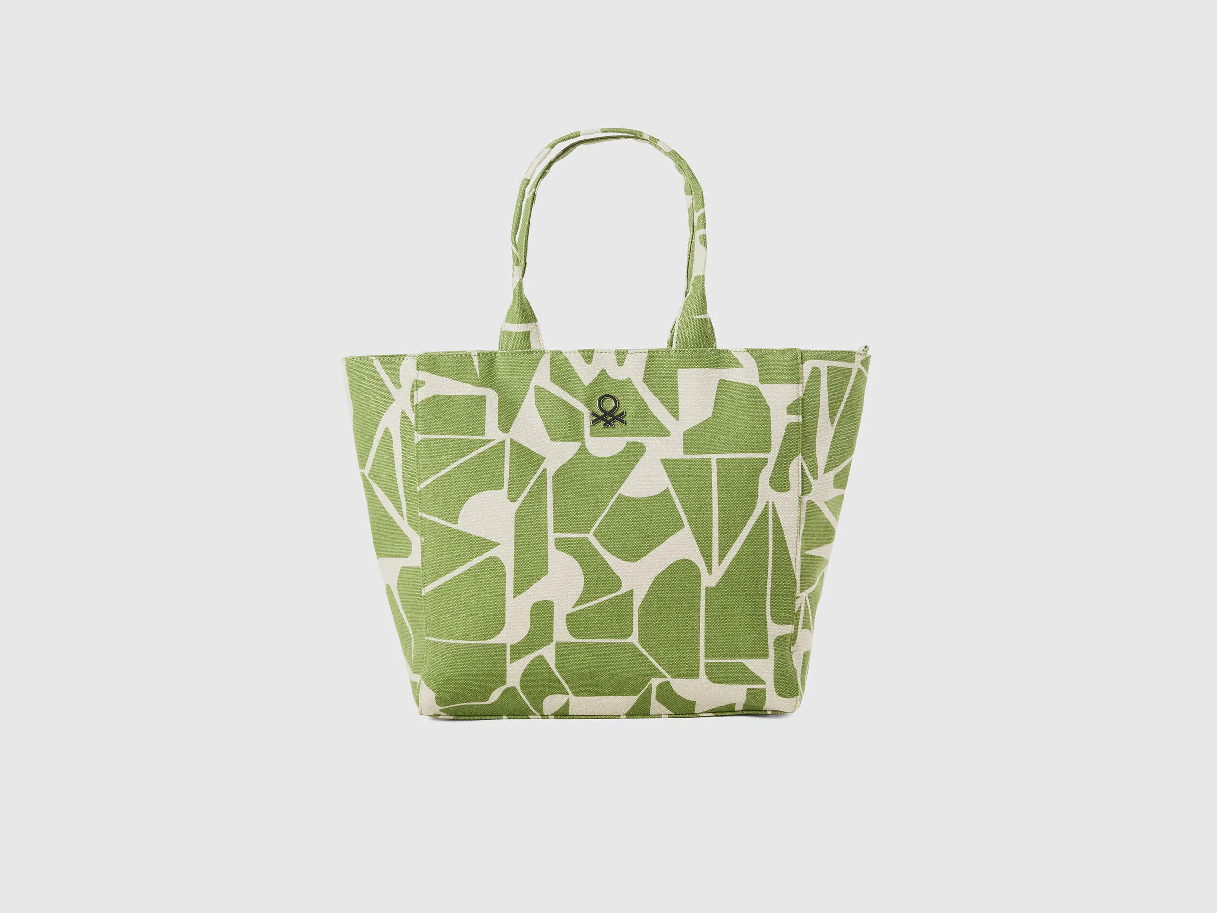 Tote bag con estampado geométrico