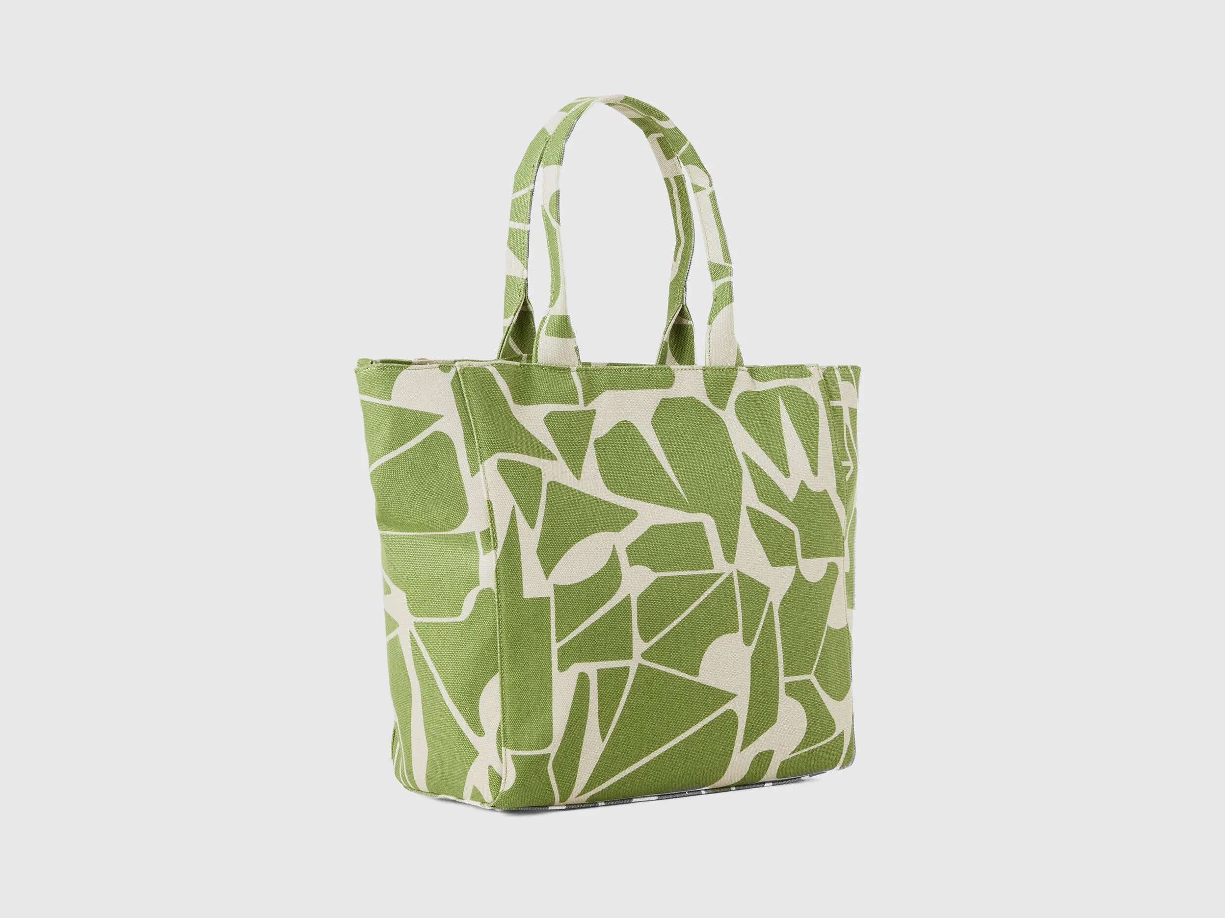 Tote bag con estampado geométrico