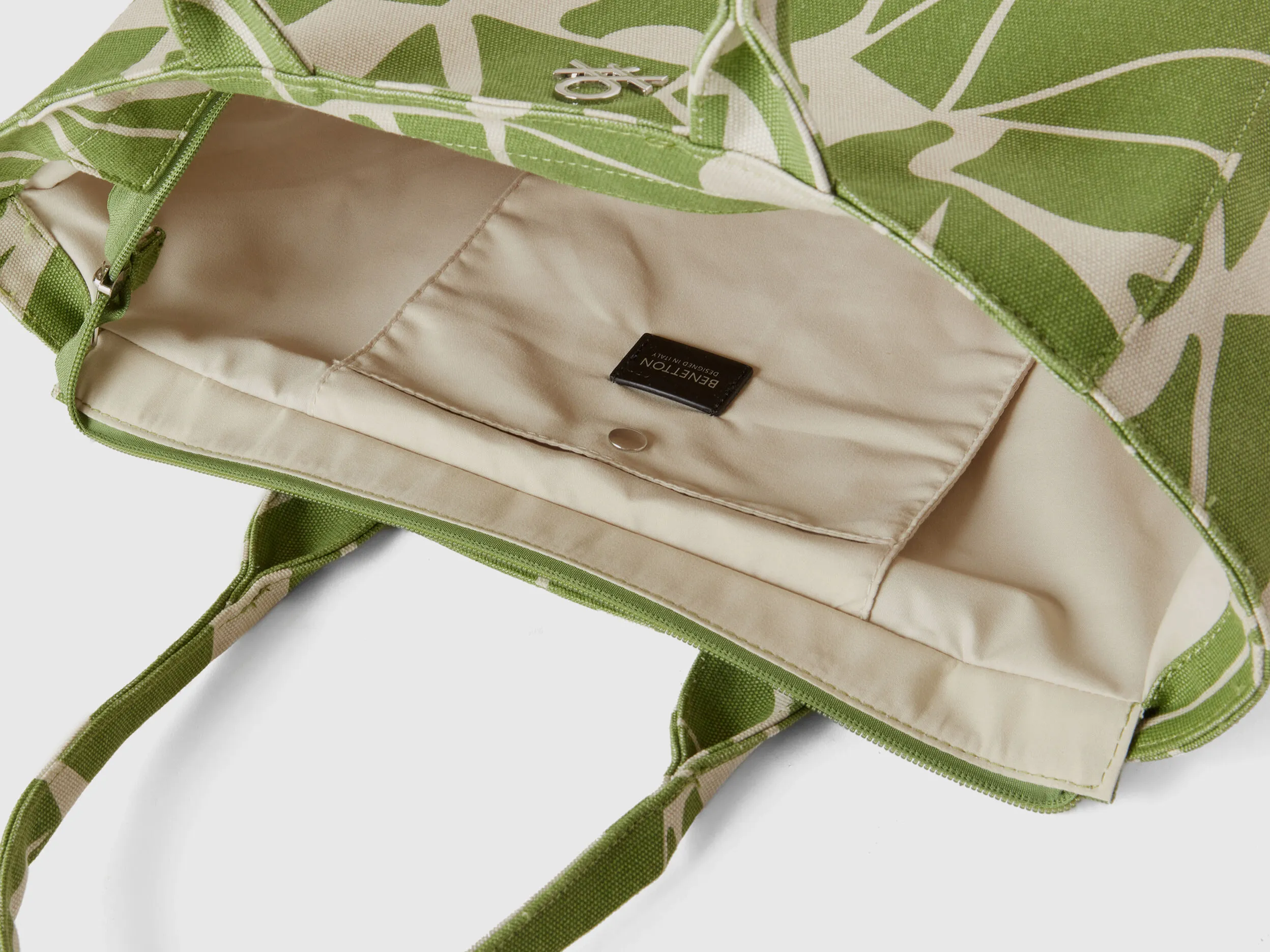 Tote bag con estampado geométrico