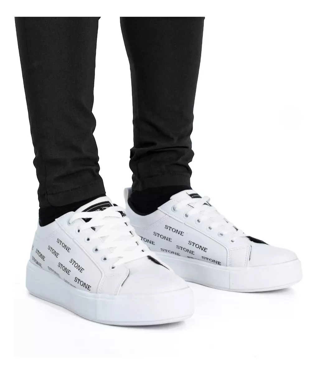Zapatilla Urbana Hombre Liviana Comoda Plataforma Stone 8147