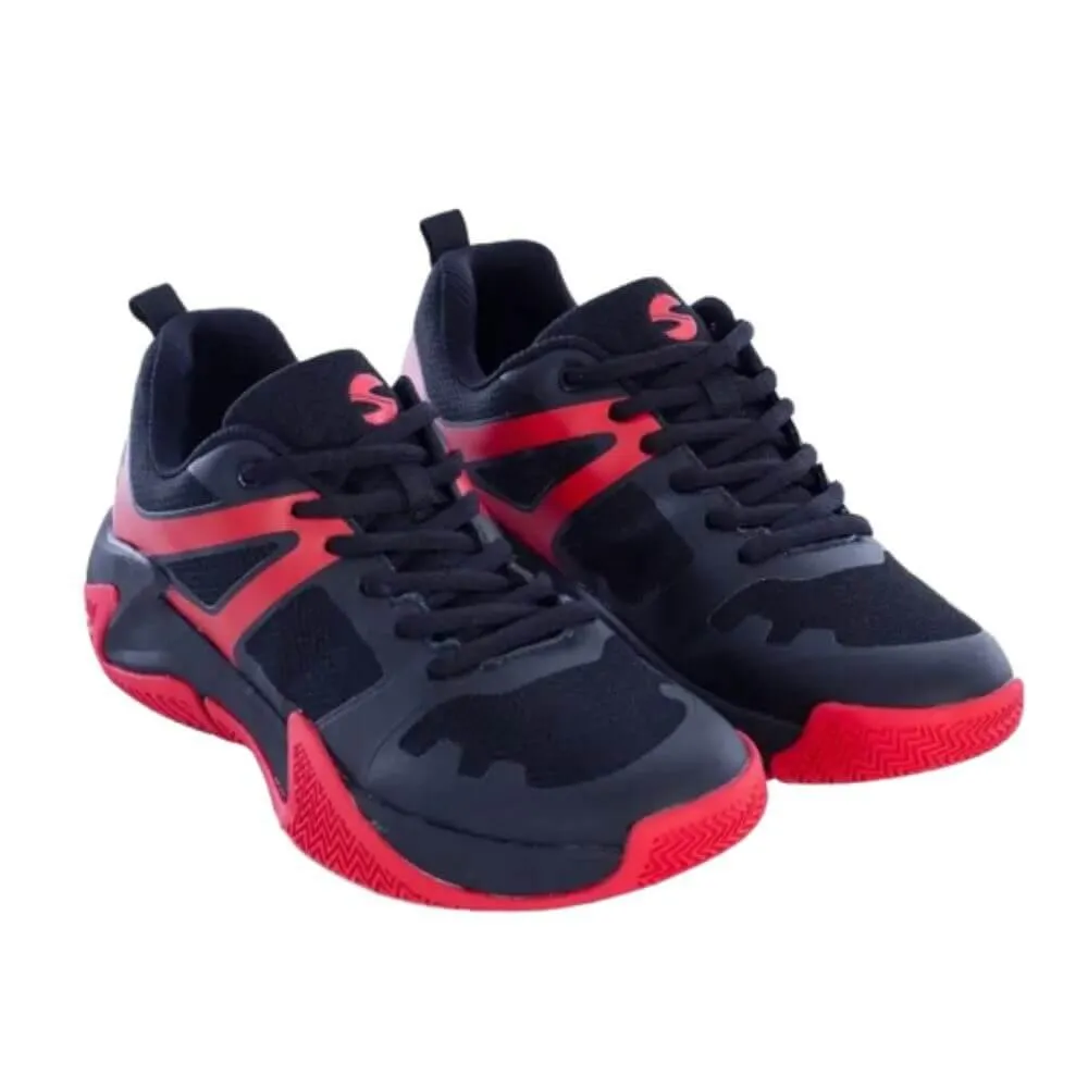 Zapatillas Pádel Softee Rotatory. Negro/rojo.